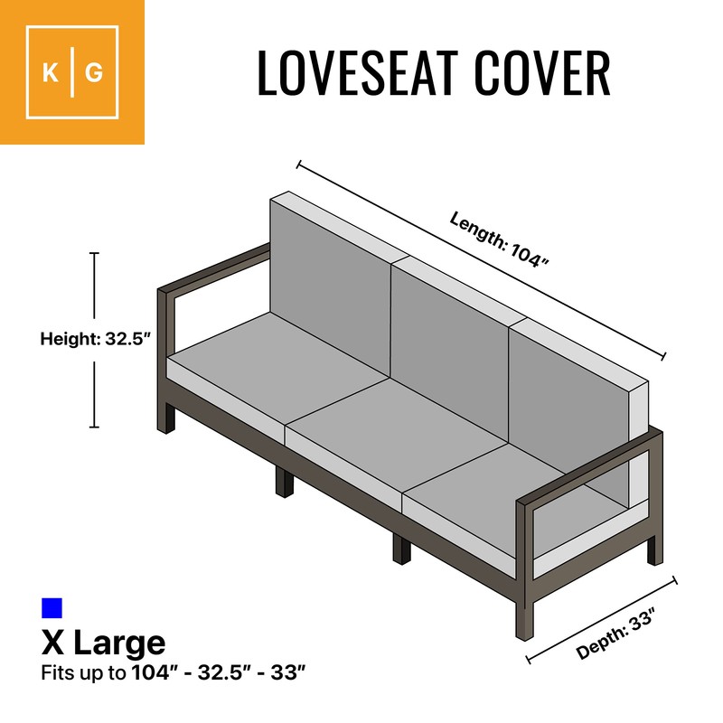 KHOMO GEAR Heavy Duty Outdoor Patio Furniture Loveseat Cover Sofa