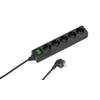 Vivanco EFSA 5X 5S Power Strip switchable KiSi, black, 1,
