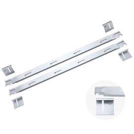 GlikCeil 2 Pcs File Cabinet Rails Adjustable Files Drawer Rails Metal File Cabinet Dividers 26'' to 40.5'' Adjustable Filing Cabinets Rail for Folders Storage (Silver)