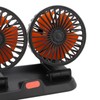 Three Head Car Fan 2 Speed Adjustable 360 Degree Rotation