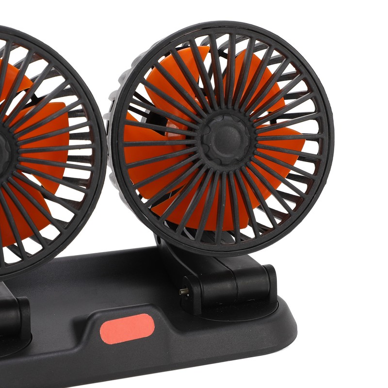 Three Head Car Fan 2 Speed Adjustable 360 Degree Rotation