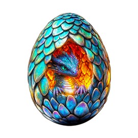 KAAYEE Wooden Puzzles for Adults, Dragon Egg Jigsaw Puzzle Adult, 240 Pcs Advanced Dragon Puzzles Gifts for Birthday Gifts, Family Game(14.9 * 11in)