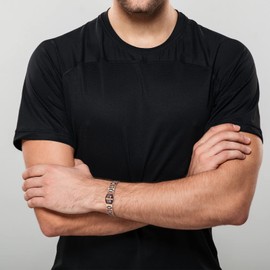 EnerCoppeX Pure Copper Bracelet for Men, Magnetic Bracelet with 3500 Gauss Effective Magnets, Adustable, Jewelry Gift (J)