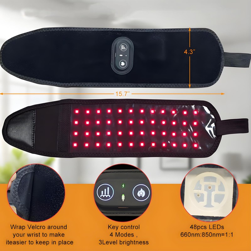 Neroos Flow Carpal Tunnel, 660nm+880nm Light, 3 Heat Levels, Touch