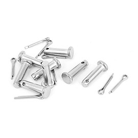 sourcingmap M5 x18mm Flat Head 304 Stainless Steel Clevis Pins Fastener 8 Pcs