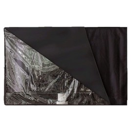 COOSOO Outdoor TV Cover Waterproof with Visible Transparent Film Heavy duty TV Cover Box Black Heat Resistant Weatherproof Dustproof Anti UV Patio Outside Television Protector 36-38"