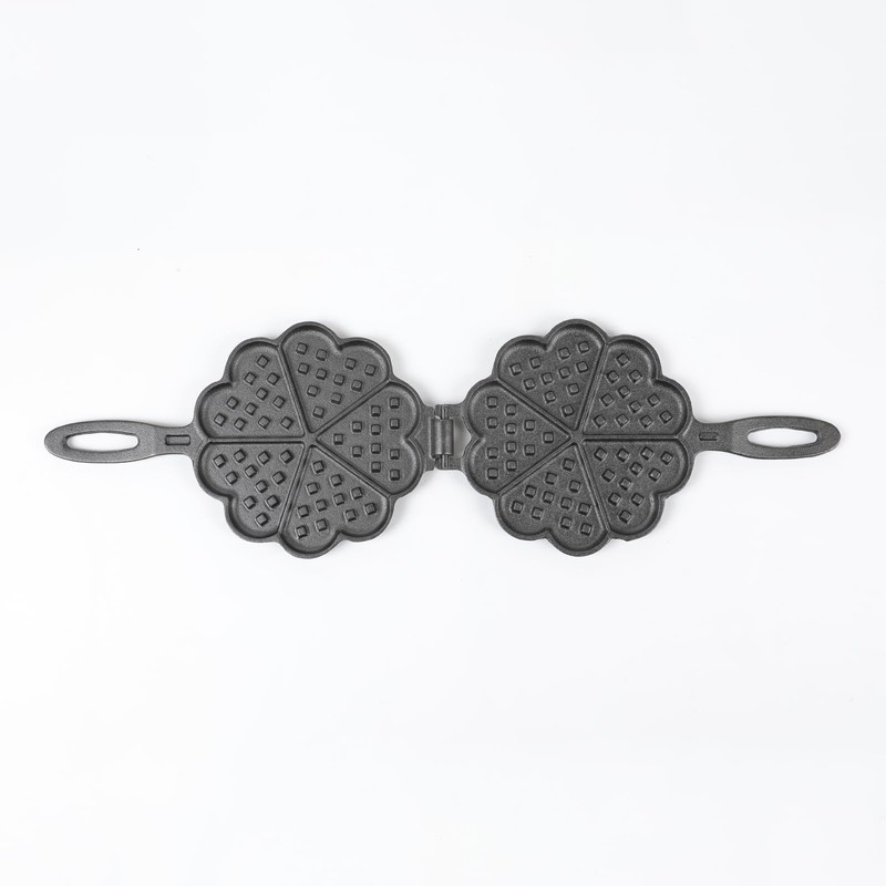 HAWOK Cast Iron Heart Shaped Waffle Iron, Waffle Maker