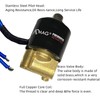 1/4" NPT Brass Electric Solenoid Valve 12V DC Normally Closed