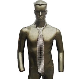 Handmade chainmail necktie Aluminum butted chainmail tie Unique metal necktie Medieval-inspired necktie Handcrafted metal tie