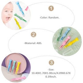Abaodam 8pcs Baby Nose Tweezers Set Cartoon Baby Cleaning Clips for Daily Care Safe and Gentle Nose Picker for Infants and Toddlers Random Color