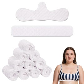 YceLon Pack of 10 Bra Inserts, Sweating, Underbust Sweat Protection, Reusable Nursing Pads, Washable, UBSSY Underbust Sweat Protection, Ideal for Sports and Breastfeeding