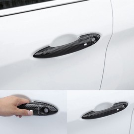 TOYCIDFG for Alfa Romeo Giulia 952 Stelvio 949 2017-2022 ABS Carbon Fiber Pattern Car Exterior Door Handle Grab Cover Trim Sticker Styling (with Key Hole)