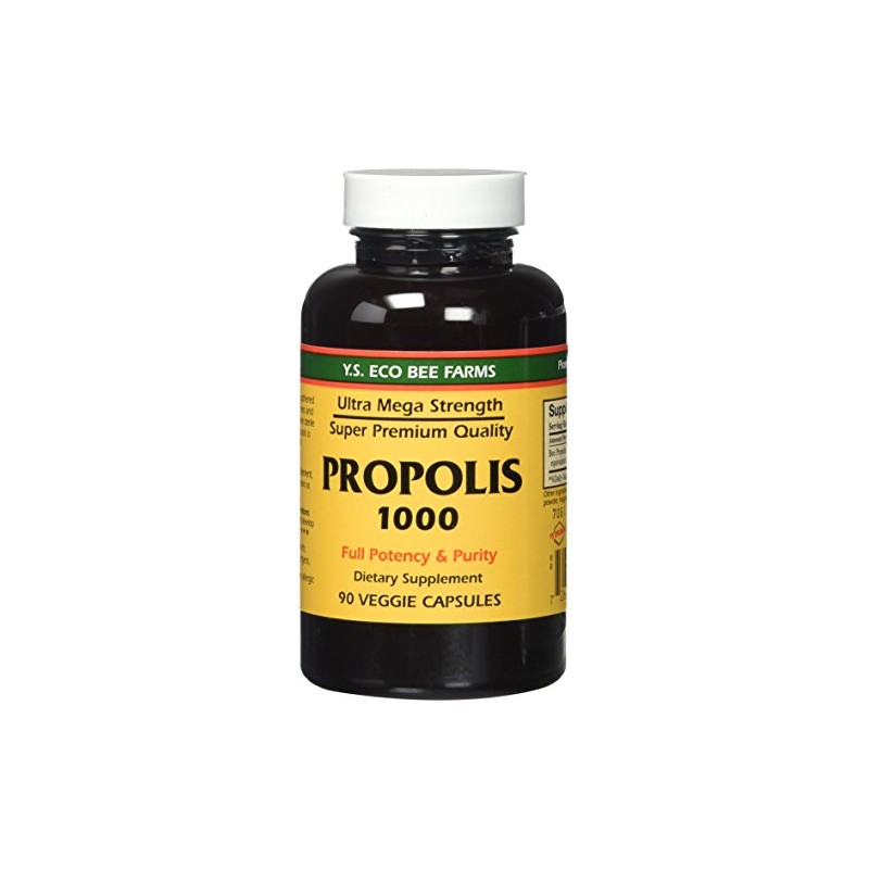Propolis-Raw Unprocessed 1000mg Y.S. Organic Bee Farms 90 Caps