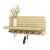 Jemyxhw Key Rack with Shelf and 6 Hooks, Wooden Key