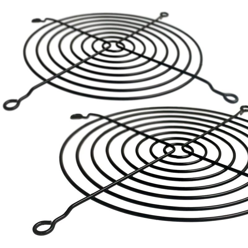 Coolerguys 140mm Black Fan Grill/Guard with Screws (2 Pack)