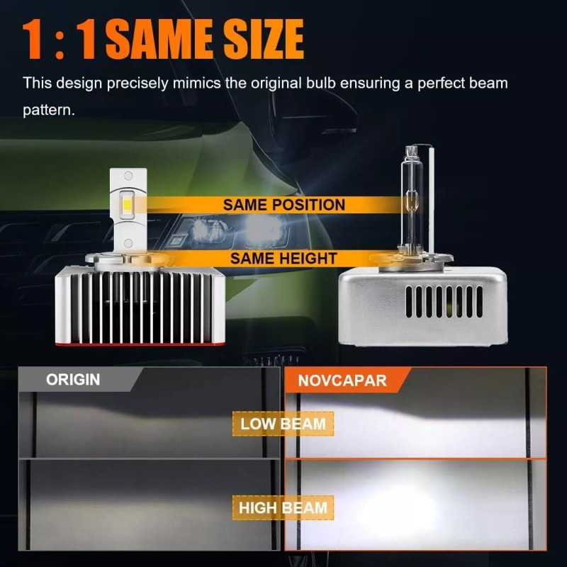 Autopartszone 2x D5S LED Headlight Bulbs for Chevy Silverado 1500