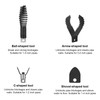 5pcs Drain Snake Drill Attachment Kit, 4 Shapes Manganese Steel