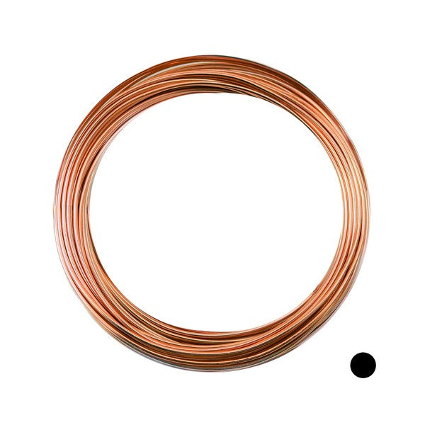 18 Gauge, 99.9% Pure Copper Wire (Round) Half Hard CDA #110 Made in USA - 1 Ounce (18FT) by CRAFT WIRE