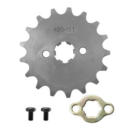 Saihisday 420 Chain Sprocket 17T 17mm Front Sprocket shaft Compatible with 50cc 70cc 110cc 125cc 140cc 160cc ATV Dirt Bike Quad TaoTao Roketa Sunl (17T, 17mm)
