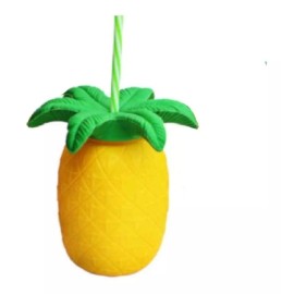 KFMX 2 Vasos Piña Tropical Hawaiiana Aloha Fiesta Bebida Playa