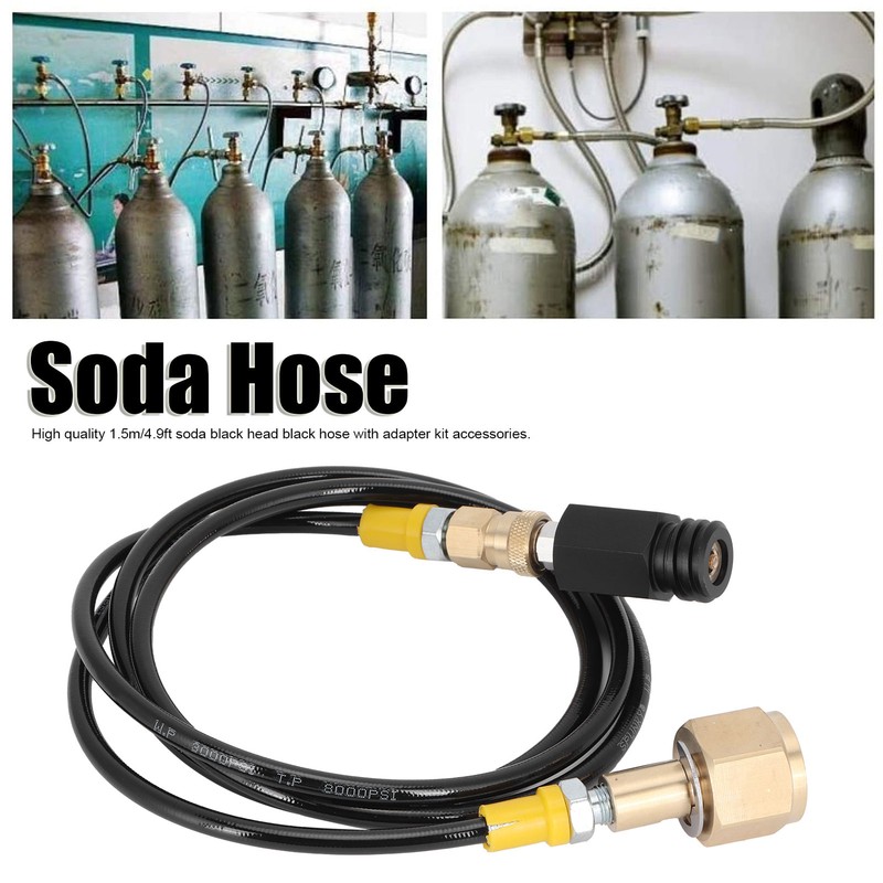 G5/8-14 CO2 Universal External Hose Adapter 1.5 m Soda Black
