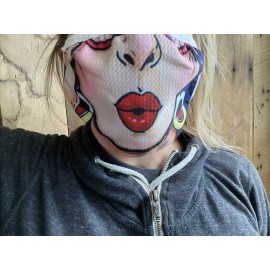 Pop Art Face Mask Reusable Rewashable Woman Face