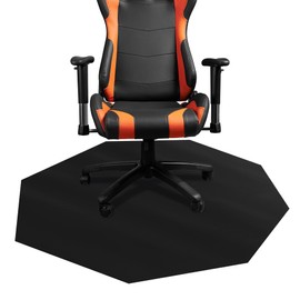 DESKU - Octagon Gaming Chair Mat, Computer and Office Chair Mat for Carpet, Black, 46 Inches x 49.5 Inches, Made in The USA