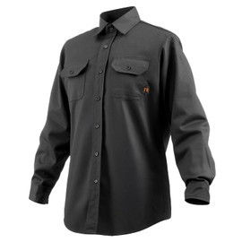 VEVOR Flame Resistant Welding Jacket, 7oz. FR Shirts for Men, Machine Washable Cotton Heat-Resistant Welding Shirt, Meets ATPV 9.2 Cal/cm² Arc Rating - L Size