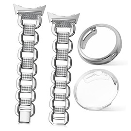 BIUDECO 1 Set strap case protective case straps replacement glitter bands for bling bands rhinestones protective film The strap is metal zinc alloy Miss