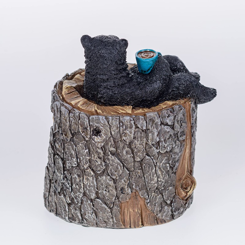 Pine Ridge Black Bear Coasters- Coaster Set for Kitchen, Den,