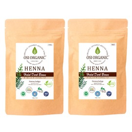 OSI ORGANIC Halal Henna HALAL HENNA with Instructions (Organic Dark Brown) 100 Grams (x 2)