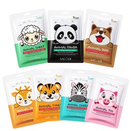 Moisturising Cloth Masks, Natural Moisture Face Scarf Masks, Soothing and Nourishing Moisturising Mask (Animal)