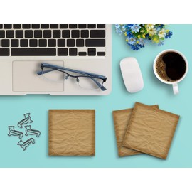 Butler in the Home Sticky Notes 3 Pack 3"x3" 50 Sheet Count Per Pad, Old Vintage Aged Brown Paper, Cute Funny Memo Note Pads Stationery Journal Planner Paper