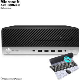 HP ProDesk 600 G3 SFF Desktop Computer Inter i5-6500 Up to 3.60GHz 16GB DDR4 256GB NVMe SSD Built-in AX210 Wi-Fi 6E BT HDMI Dual Monitor Support Wireless Keyboard and Mouse Win10 Pro (Renewed)