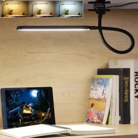 MM Electronicles Eye-Caring LED Desk Lamp Adjustable Swing Arm Lamp with Clamp Reading Desk Light