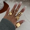 14K Gold Stackable Knuckle Rings Set for Women,Aesthetic Silver Trendy