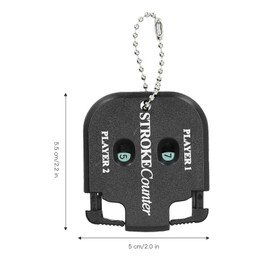 Kodrily 2Pcs Clicker Counter, Mini Stroke Counter, ABS Score Keeper with Dial Reset Tool Key Chain, Portable Swing Scoreboard Accessories for Competitions and Games, 2.0 x 2.2in