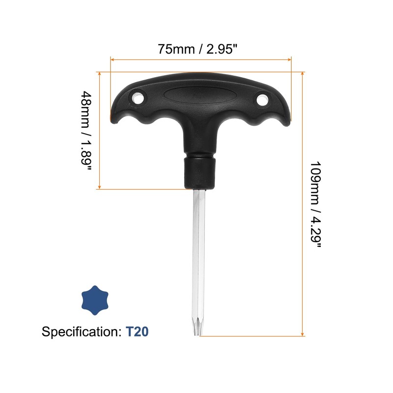 sourcing map 2pcs Golf Spike Wrench T20 Lengthen Golf Torque