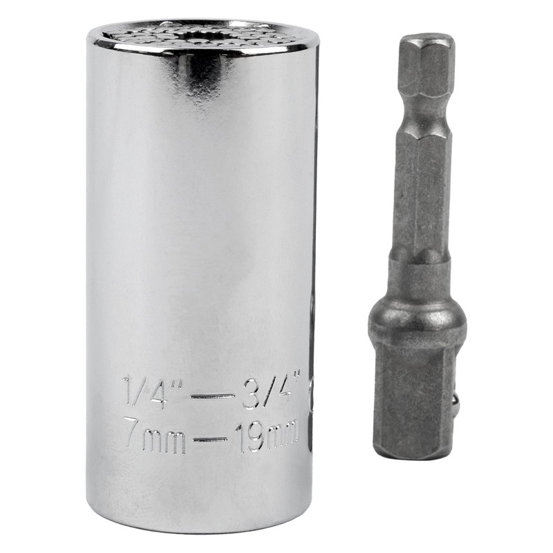 Jazooli Universal Grip Socket Wrench Hand Ratchet Spanner Drill Adapter