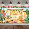Hawaiian Aloha Backdrop Luau Party Decoration Banner 5.9x3.6Ft