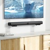 PlusAcc Soundbar Wall Mount, Universal Adjustable Bracket Holder, Black