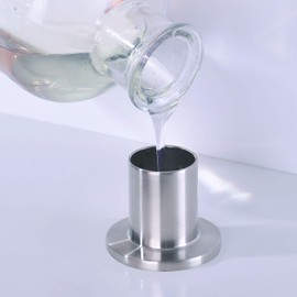 Kitchen Sink Soap Dispenser Brushed Nickel, BZOOSIU Solid Brass Pump Head Sink Refillable Bottle, Spot Resist Stainless