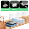 PECCPLNOM 6 Pack Detachable Acrylic Shelf dividers for Closet Organization,