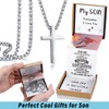 THEMEROL Cross Necklace for Men Teen Gift Ideas Gifts for