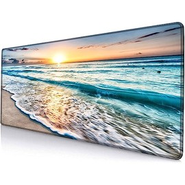 Alfombrilla de mouse grande XL, alfombrilla de mouse extendida para juegos, base de goma antideslizante, alfombrilla de computadora para el trabajo,  
