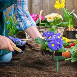 TGFIX Garden Tool Set Garden Hand Tool Sow Traditional Sets Pistol Grip Dibber, Sowing Seeds Dispenser, Seedlings Dibber, Widger, Shovel, Rake, Spade Garden Gifts