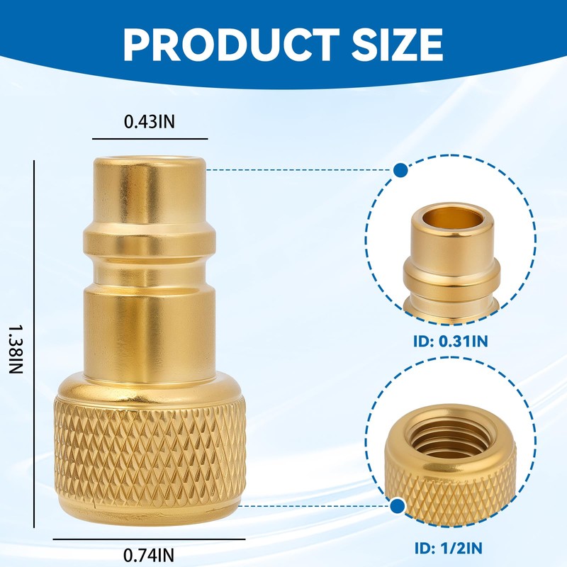 16301 Low Side Tank Adapter Fittings - 1/2" ACME Female