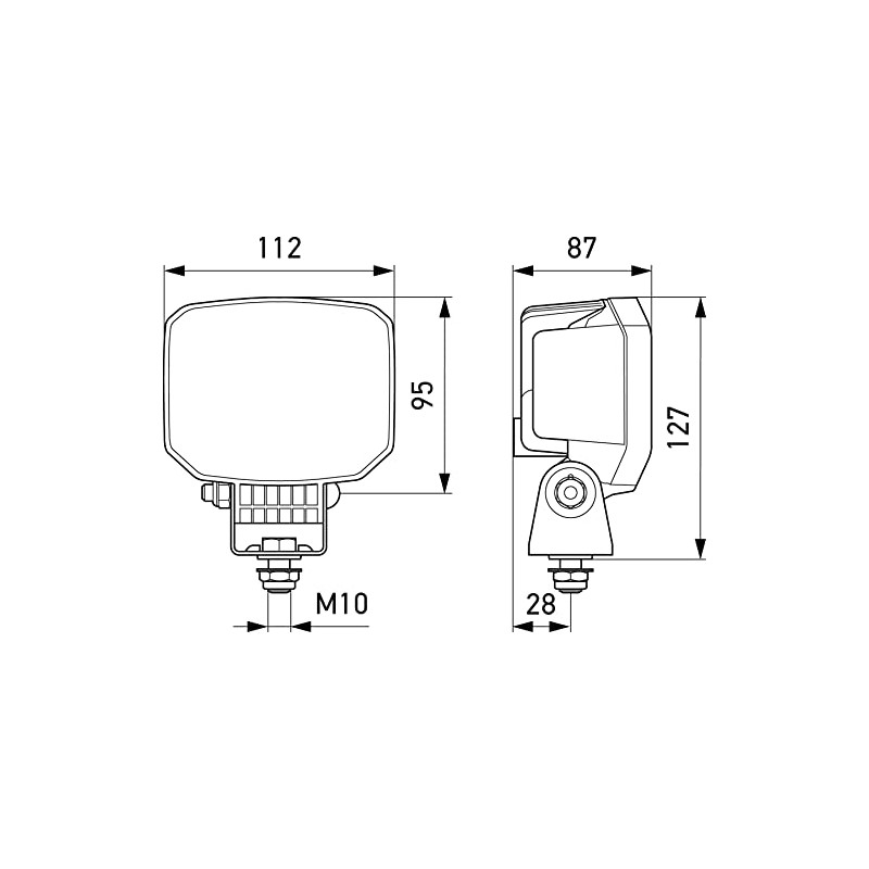 HELLA 1GA 996 588-001 LED Work Light - Power Beam
