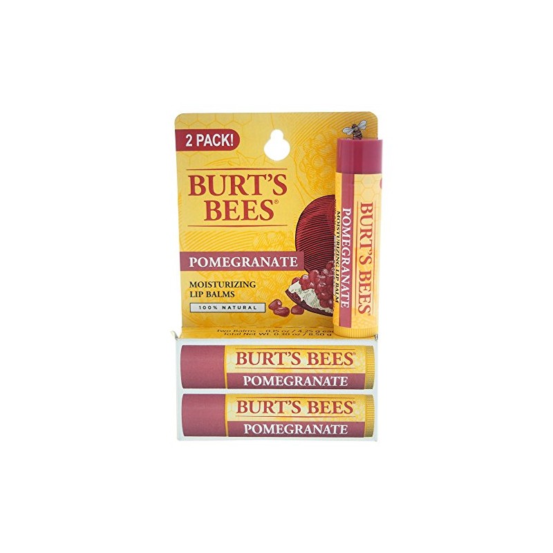 Burt's Bees Moisturizing Lip Balm, Pomegranate With Beeswax And Fruit