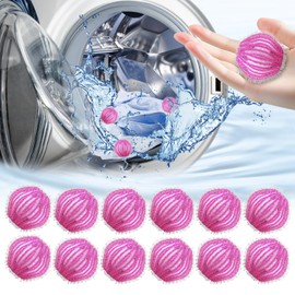 Pet Hair Remover Washing Machine, Pet Hair Remover, Cat Hair Remover, Reusable, Hair Catcher Washing Machine for Removes Pet Hair, Lint (Pink)